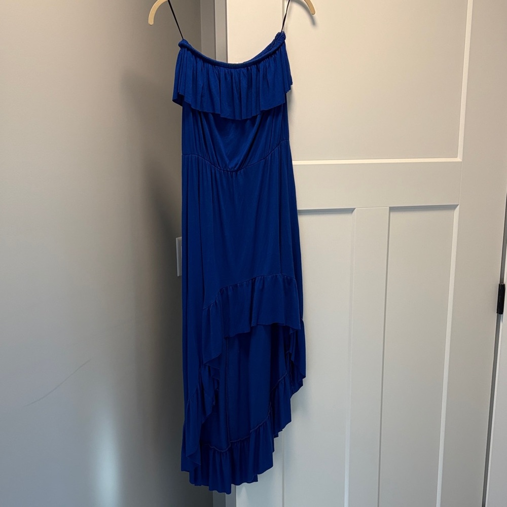 Anthropologie Royal Blue High Low Dress